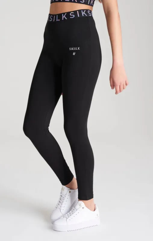Girls Black Taped Legging sold by Siksilk