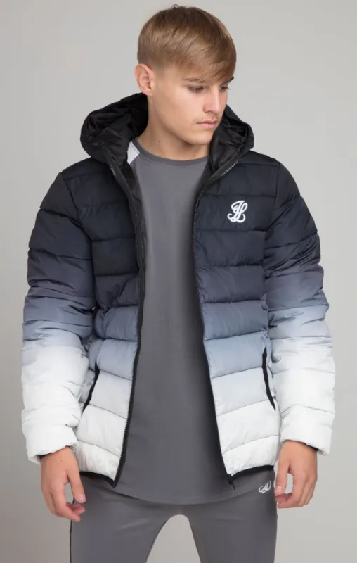 Boys Illusive Black Fade Bubble Jacket sold by Siksilk