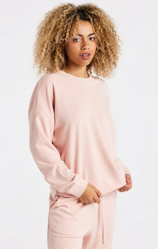 Pink Marl Oversize Sweat sold by Siksilk