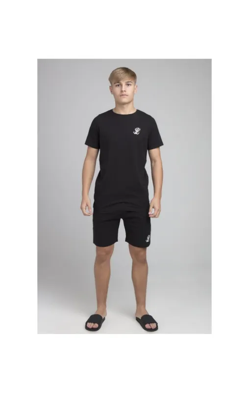 Boys Illusive Black T-Shirt And Short Twin Set sold by Siksilk