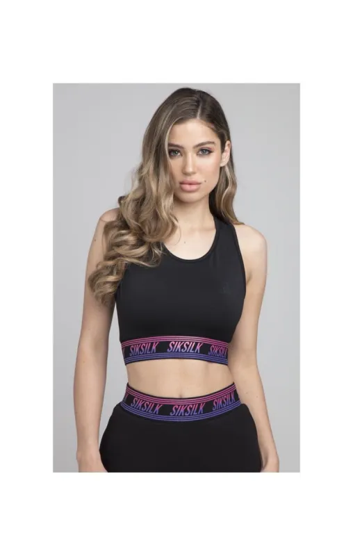 SikSilk Twilight Fade Bralette - Black sold by Siksilk