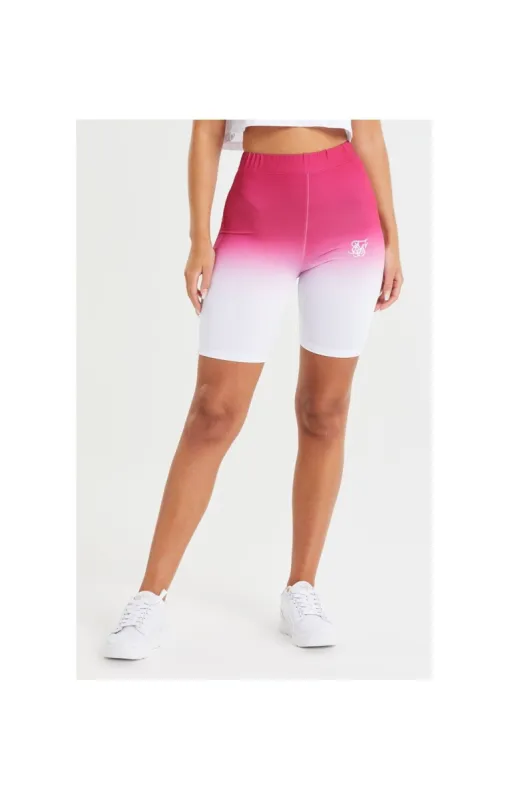 SikSilk Fade Cycle Short - Pink & White sold by Siksilk