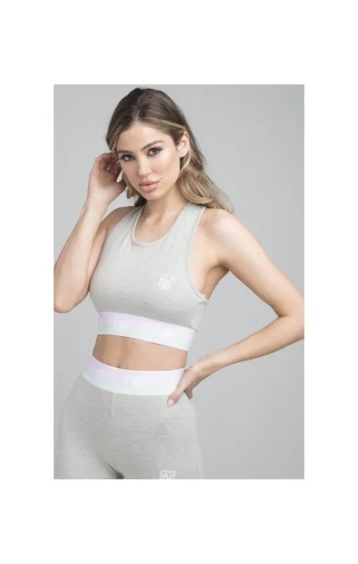 SikSilk Aurora Fade Bralette - Grey Marl sold by Siksilk