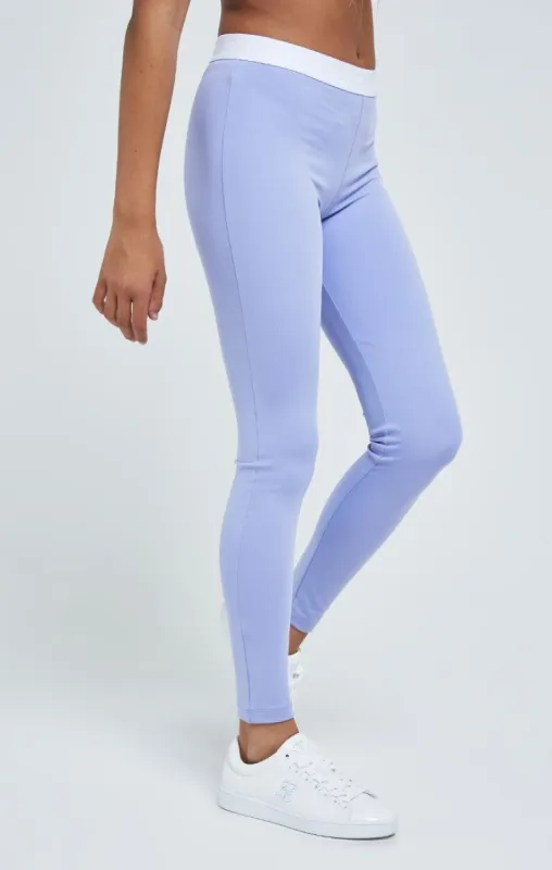 Illusive London Tape Leggings - Purple & White sold by Siksilk