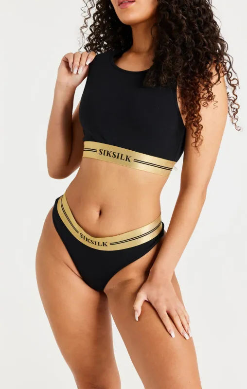 Black Racerback Bralette sold by Siksilk