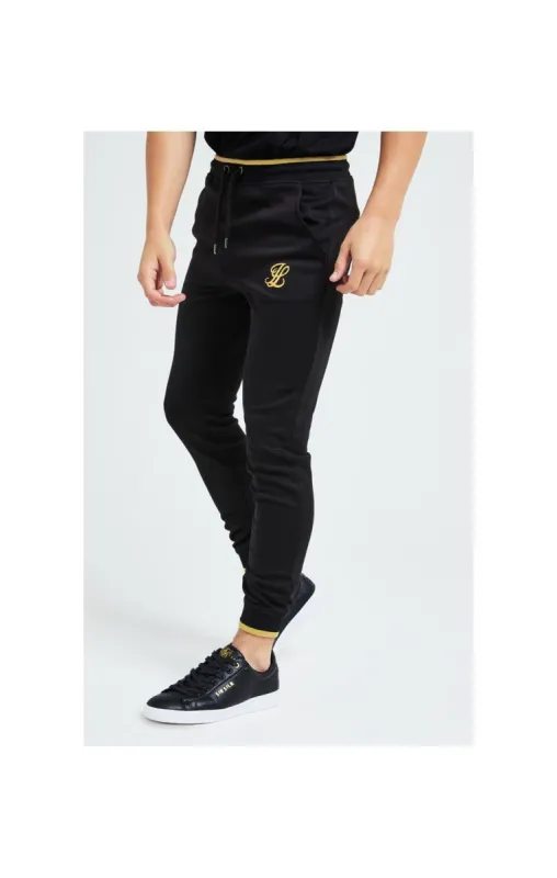 Illusive London Sovereign Joggers - Black & Gold sold by Siksilk