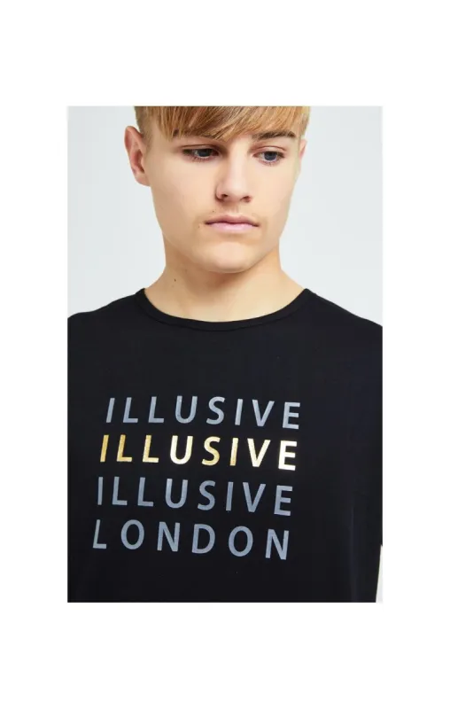 Illusive London Sovereign Tee - Black & Gold sold by Siksilk