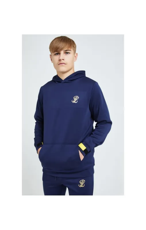 Illusive London Element Overhead Hoodie - Navy Gold & Yellow sold by Siksilk