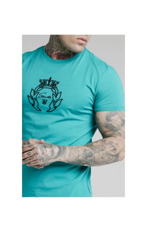 SikSilk S/S Azure Prestige Gym Tee - Teal sold by Siksilk