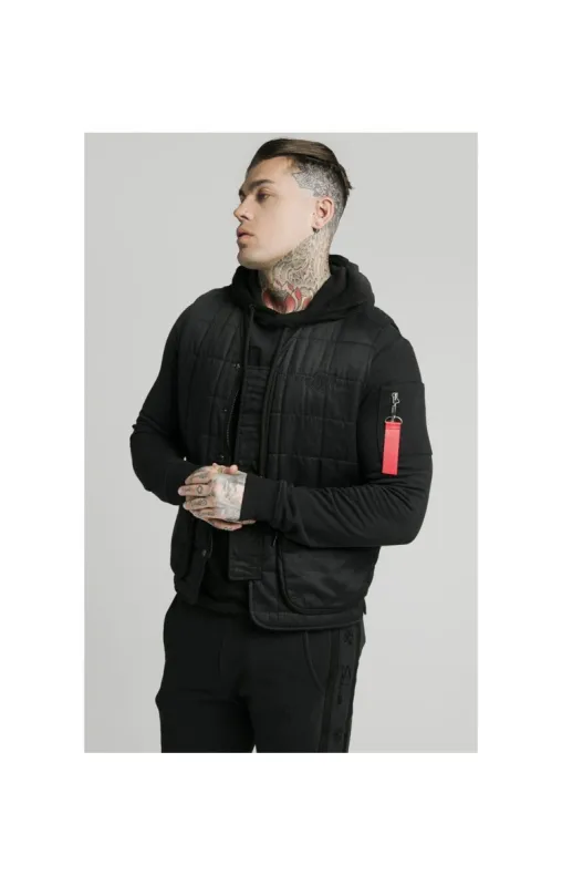 SikSilk Farmers Gilet - Black sold by Siksilk
