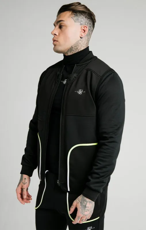 SikSilk Legacy Fade Utility Vest – Black & Fluro White sold by Siksilk