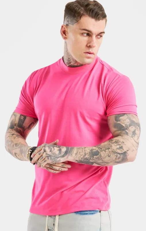 Messi x SikSilk Pink High Neck T-Shirt sold by Siksilk