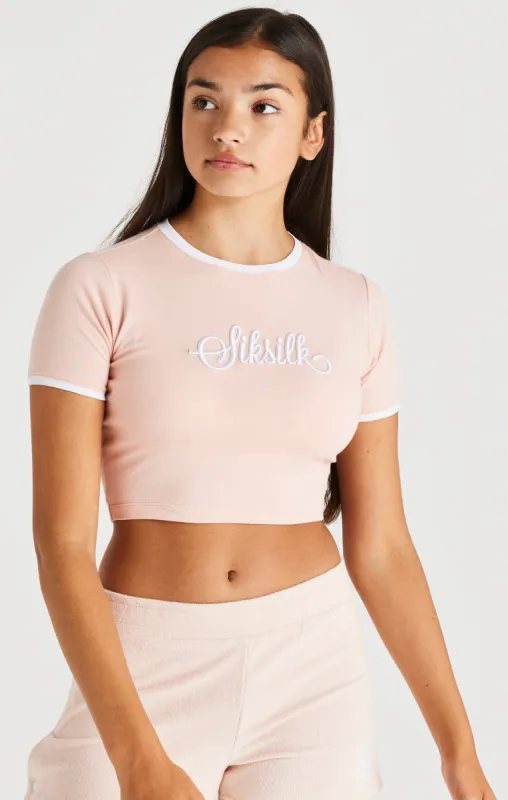 SikSilk Signature Runner Crop Tee - Pink sold by Siksilk