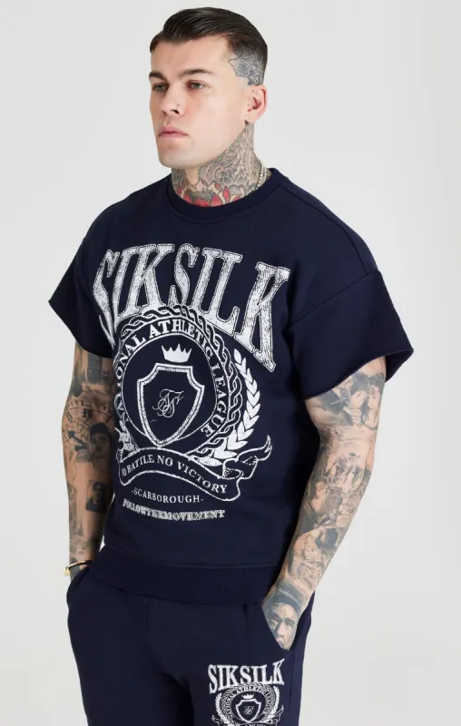 Navy Varsity Sweatshirt sold by Siksilk