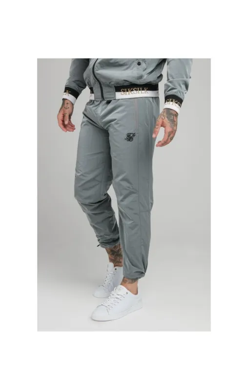SikSilk Crushed Nylon Pants - Grey sold by Siksilk