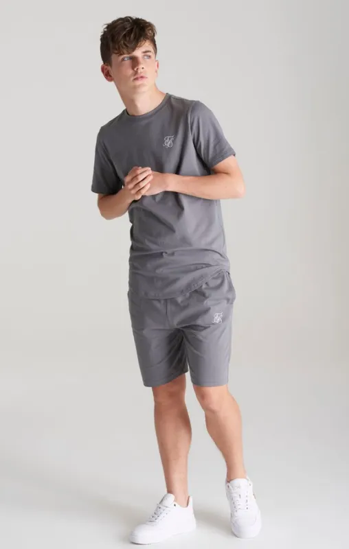 Boys Grey T-Shirt And Short Twin Set sold by Siksilk