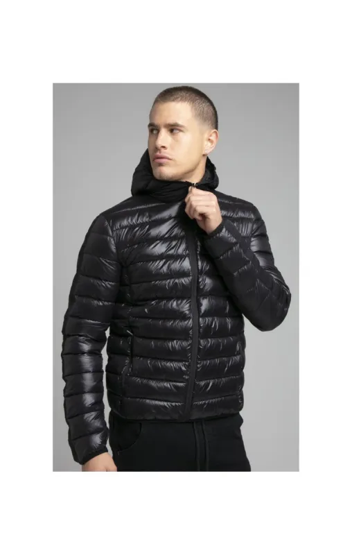 Black Lightweight Bubble Jacket sold by Siksilk