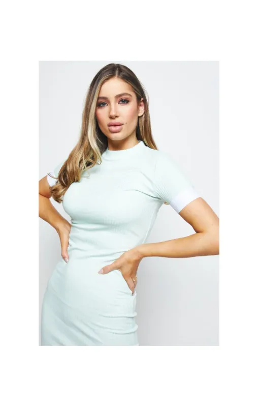SikSilk Rib Dress - Mint sold by Siksilk