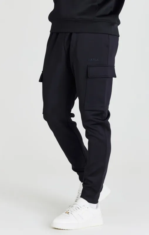 Black Exhibit Cuffed Cargo Pant sold by Siksilk