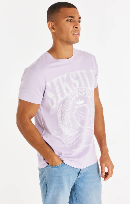 Lavender Varsity Boxy Fit T-Shirt sold by Siksilk