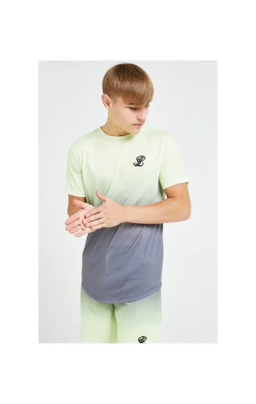 Illusive London Blaze Fade Tee - Dark Grey & Lime sold by Siksilk