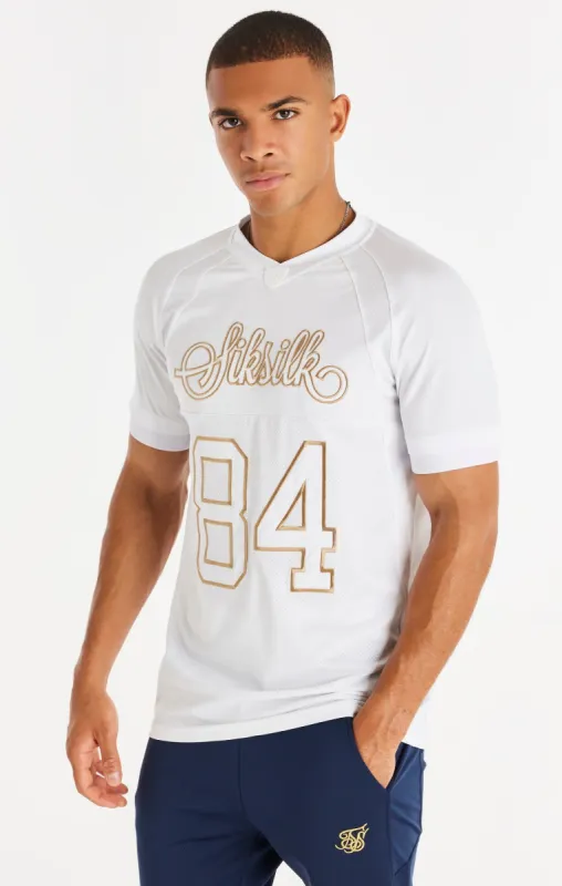 White Sport Elastic Cuff T-Shirt sold by Siksilk