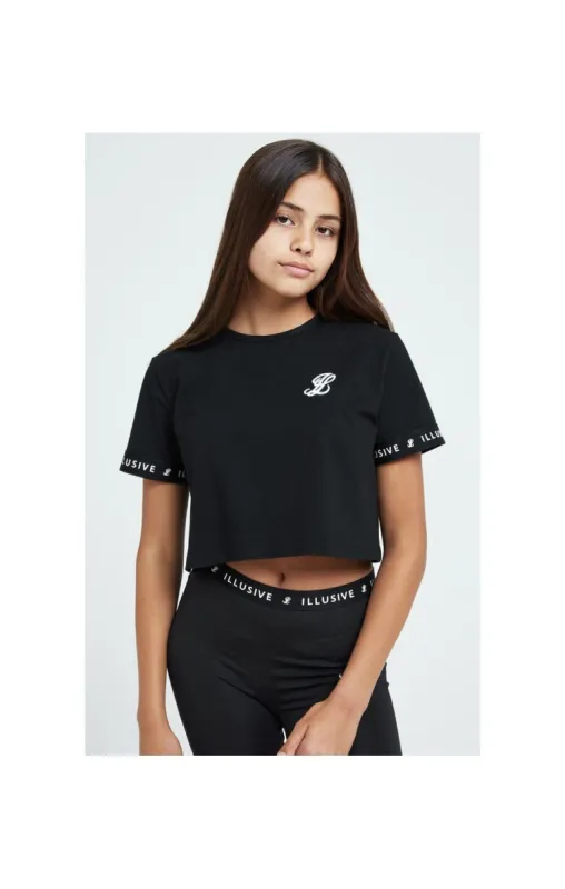 Illusive London Core Crop Tee - Black sold by Siksilk
