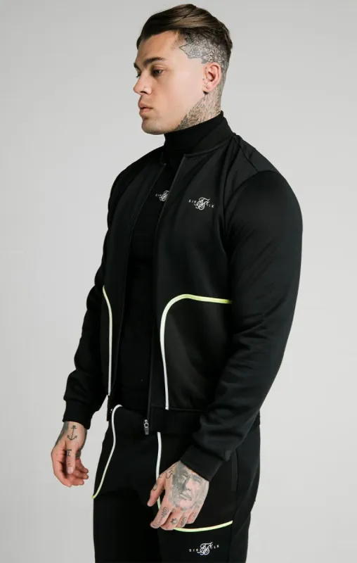 SikSilk Legacy Fade Bomber – Black & Fluro White sold by Siksilk