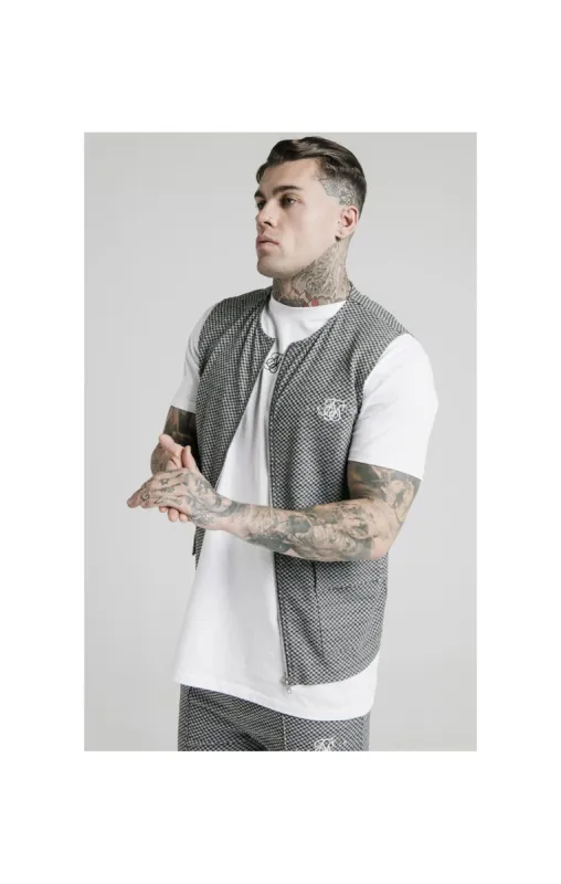 SikSilk Smart Wear Vest - Black & White Dogtooth sold by Siksilk