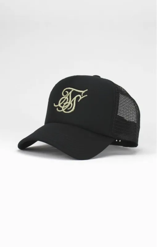 SikSilk Foam Trucker Cap - Black & Gold sold by Siksilk
