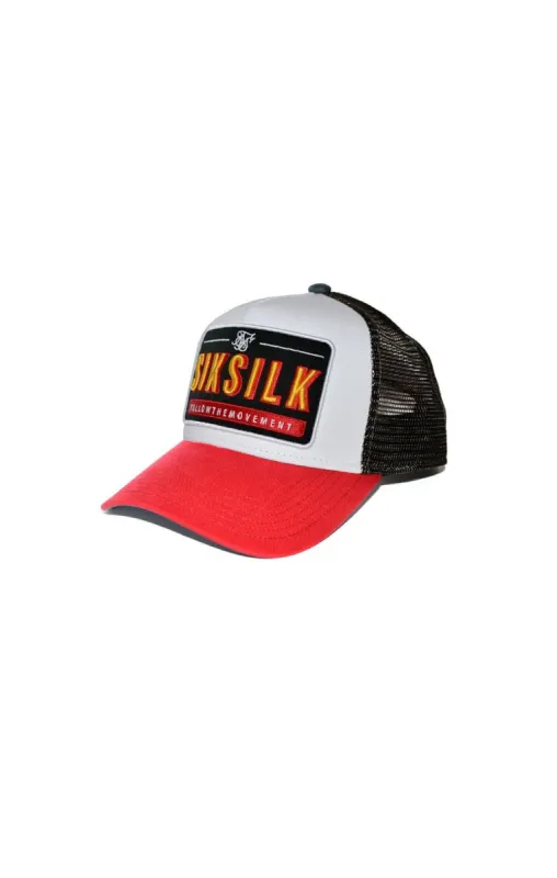 SikSilk Washed Cotton Mesh Trucker – White sold by Siksilk