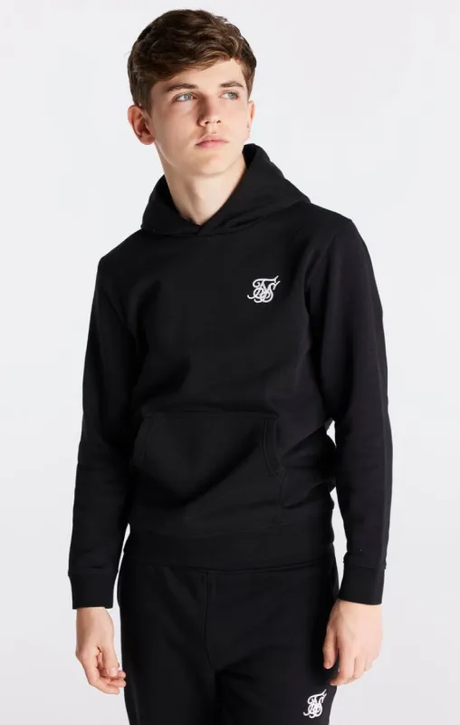 Boys Black Essentials Overhead Hoodie sold by Siksilk