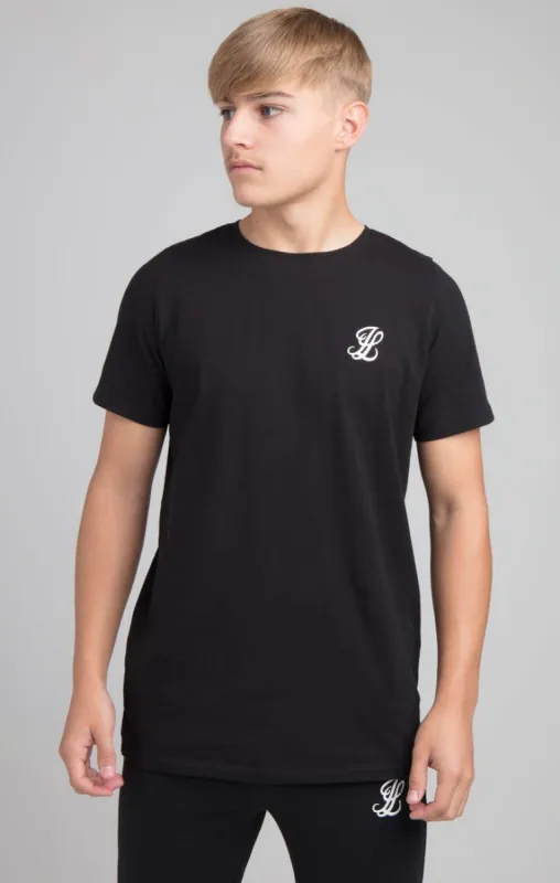 Boys Illusive Black Essentials Short Sleeve T-Shirt sold by Siksilk