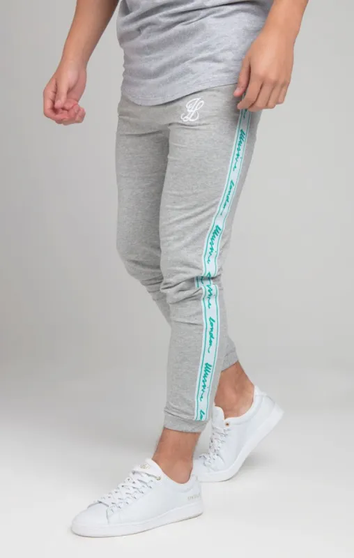 Boys Illusive Grey Marl Taped Jogger sold by Siksilk