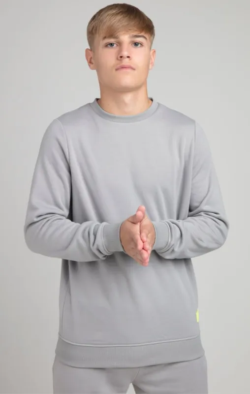 Boys Illusive Grey Crew Sweatshirt sold by Siksilk
