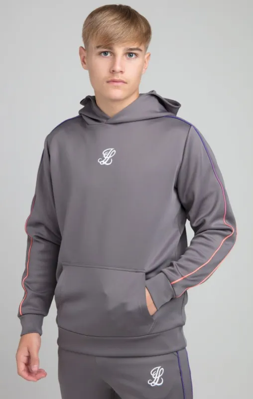 Boys Illusive Grey Overhead Hoodie sold by Siksilk