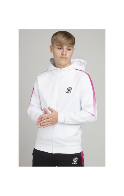 Illusive London Fade Panel Zip Through - White & Pink sold by Siksilk