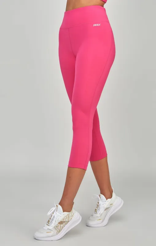 Pink Sports Essentials Capri sold by Siksilk
