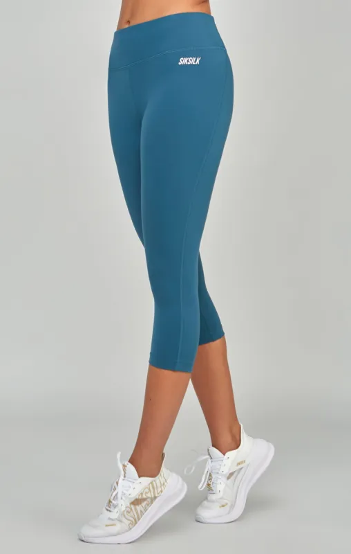 Teal Sports Essentials Capri sold by Siksilk