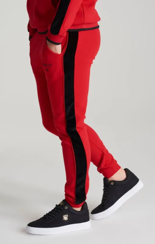 Boys Red Panelled Jogger sold by Siksilk