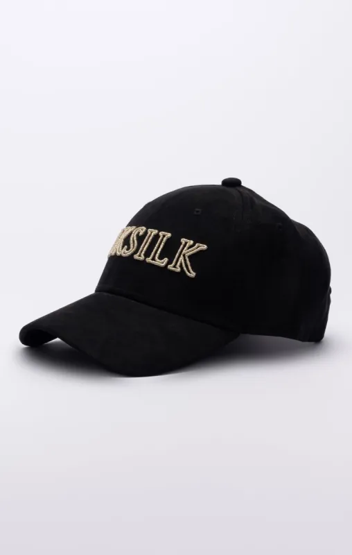 Black Faux Suede Baseball Cap sold by Siksilk
