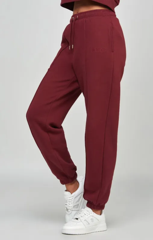Burgundy Oversized Joggers sold by Siksilk