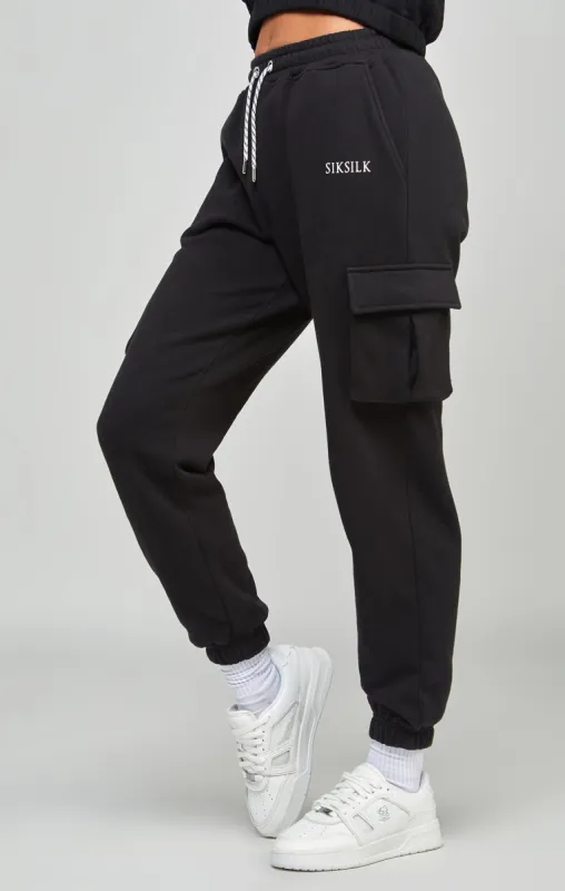 Black Cargo Pocket Jogger sold by Siksilk