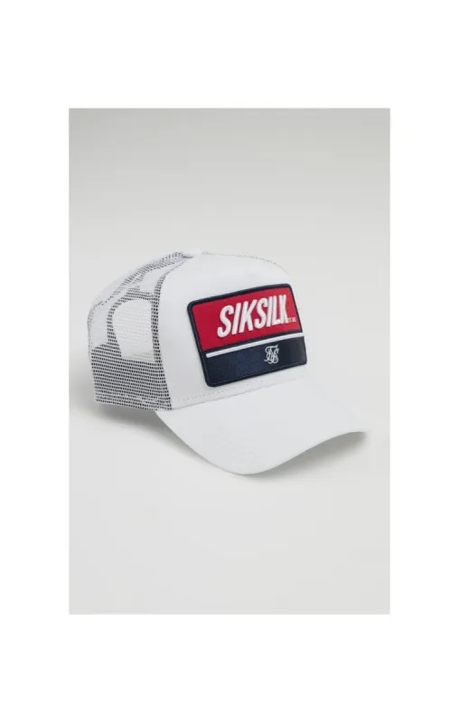 SikSilk Retro Patch Trucker - White sold by Siksilk