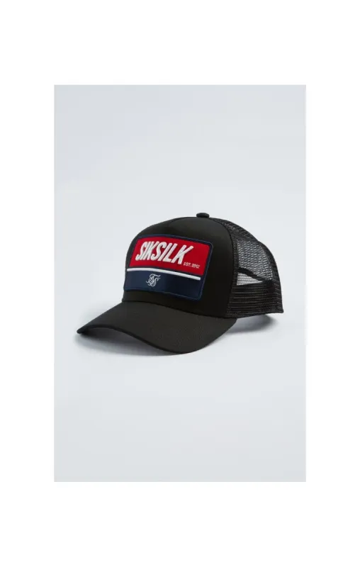 SikSilk Retro Patch Trucker - Black sold by Siksilk