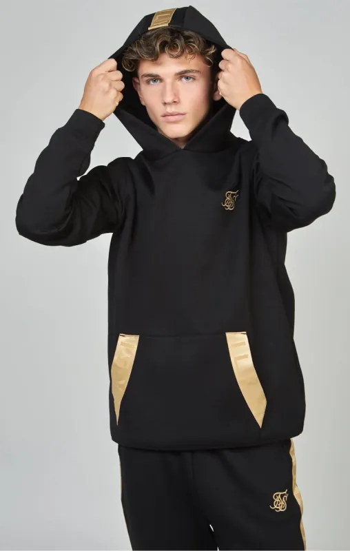 Boys Black Taped Hoodie sold by Siksilk