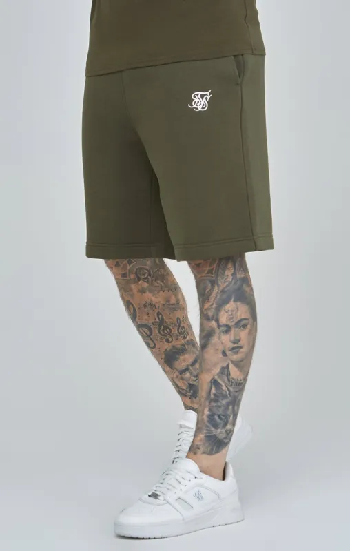 Khaki Essential Fleece Short sold by Siksilk
