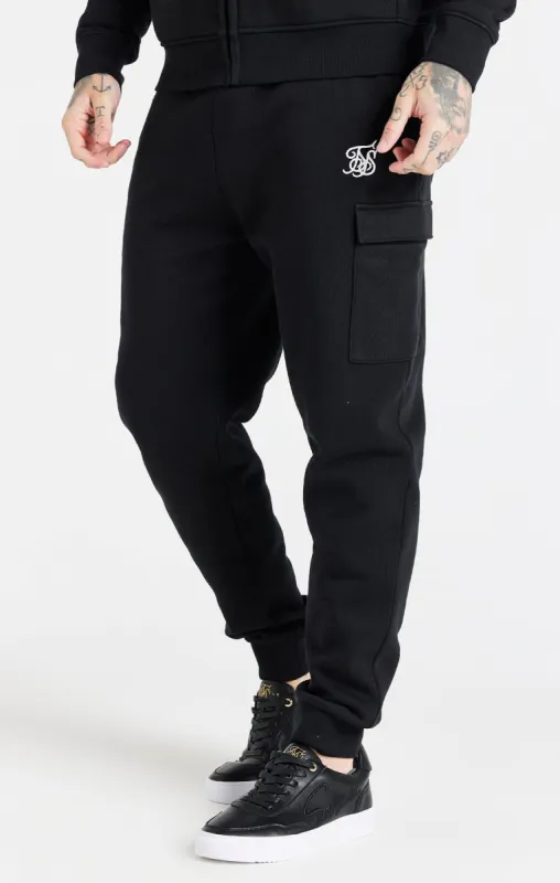 Black Essential Cargo Jogger sold by Siksilk
