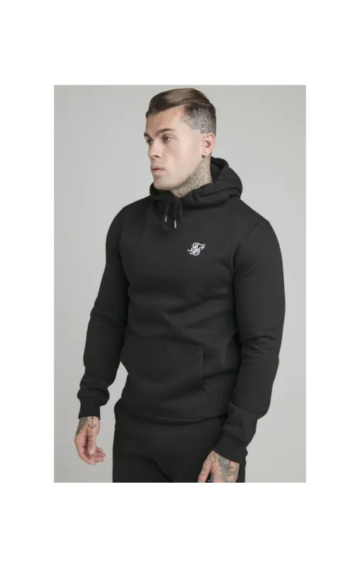 Black Muscle Fit Overhead Hoodie sold by Siksilk