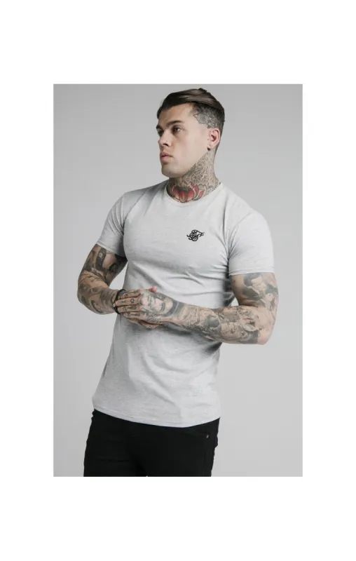 Grey Marl Essential Muscle Fit T-Shirt sold by Siksilk